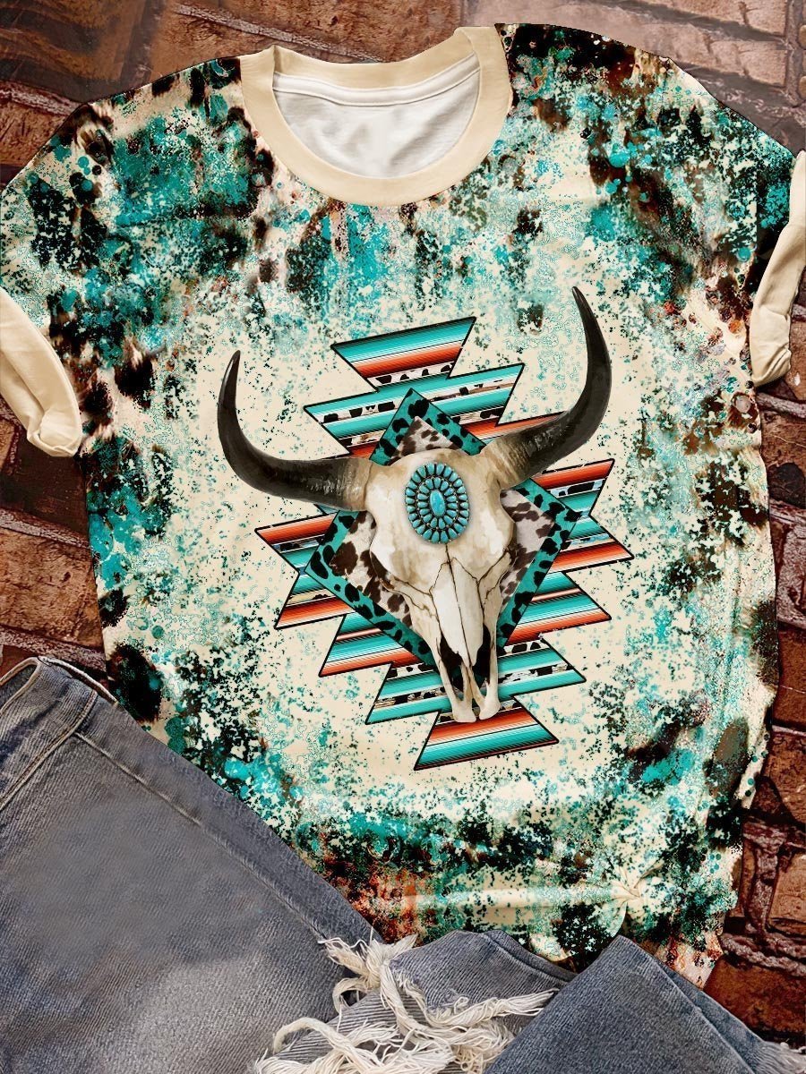 Casual 3D Printed T-Shirt Round Neck Short Sleeves