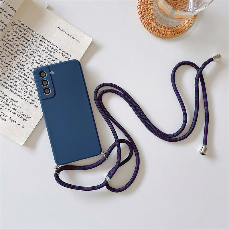 Straight Edge Silicone Lanyard All-Inclusive Phone Case