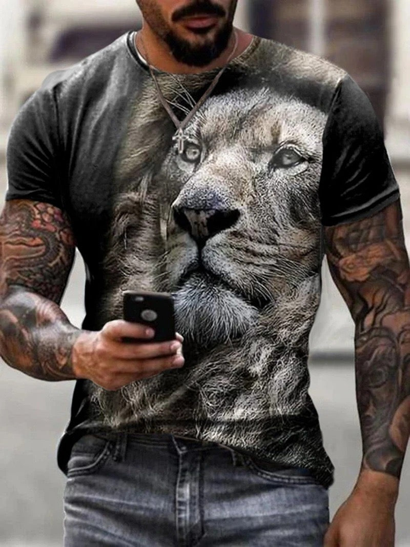 Animal Beast Lion Summer Men&
