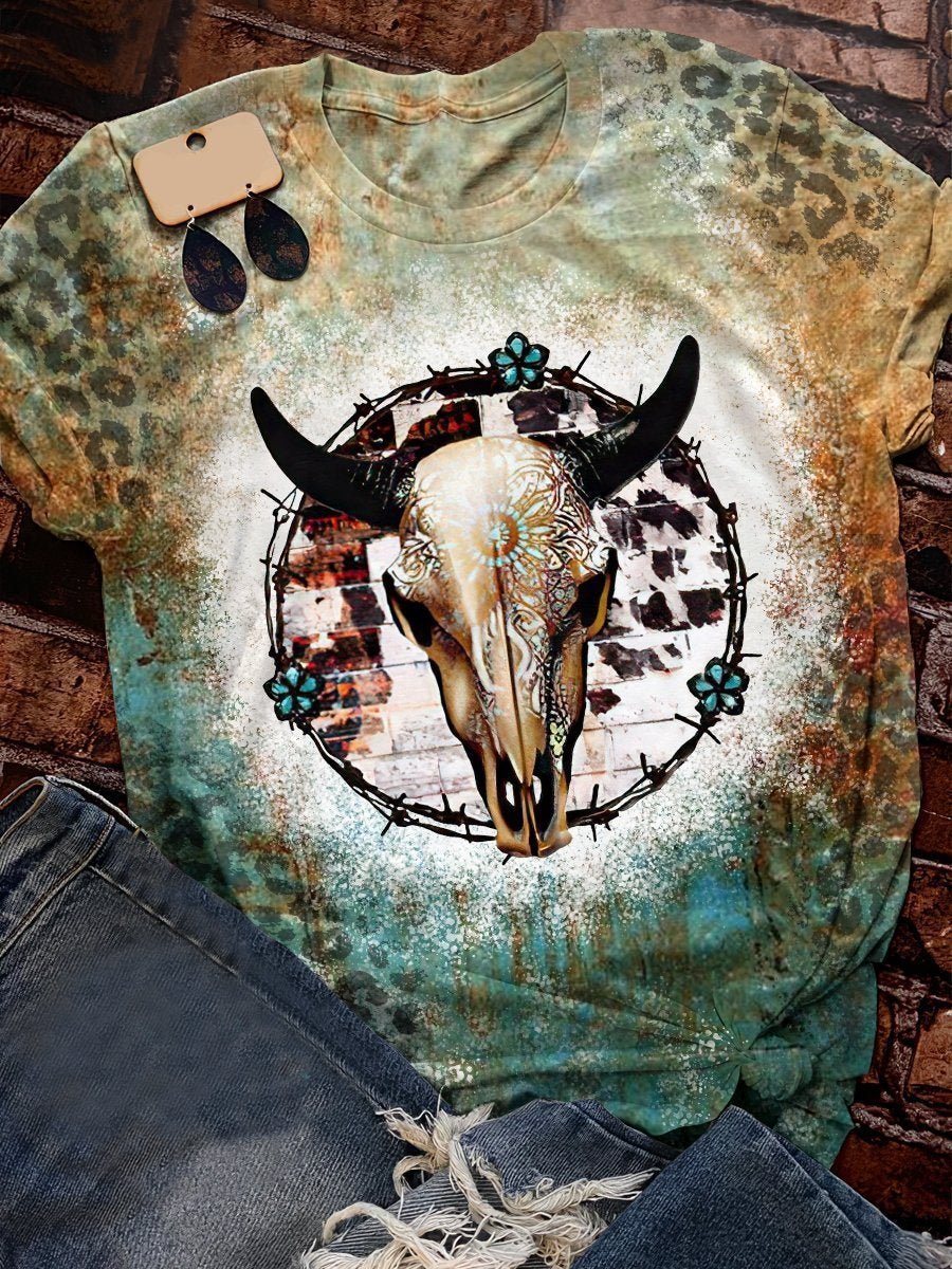 Casual 3D Printed T-Shirt Round Neck Short Sleeves