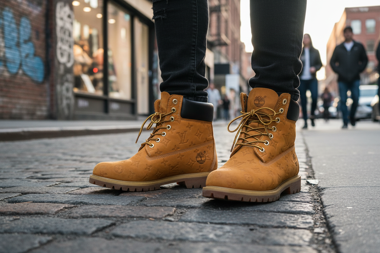 LV x Timberland Monogram Boots – Wheat