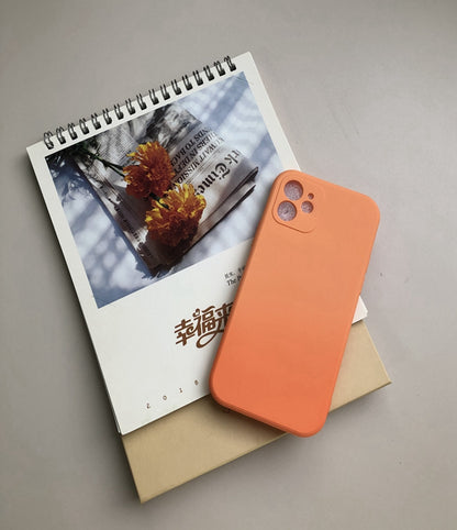 Same Color Gradient Simple Mobile Phone Case Shatterproof