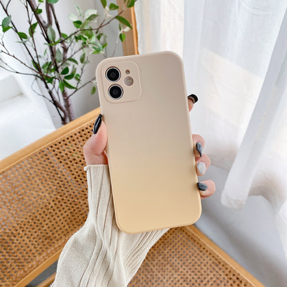 Same Color Gradient Simple Mobile Phone Case Shatterproof