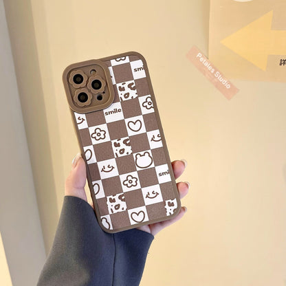 Ladies Fashion Applique Flower Lens Phone Case