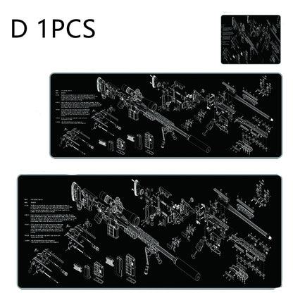 Personalized Minimalist Rubber Gaming Mouse Pad