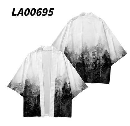 Daisy Print Sleeve Shirt Robe Cardigan Loose Large Size