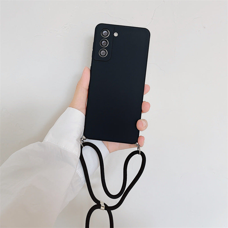 Straight Edge Silicone Lanyard All-Inclusive Phone Case