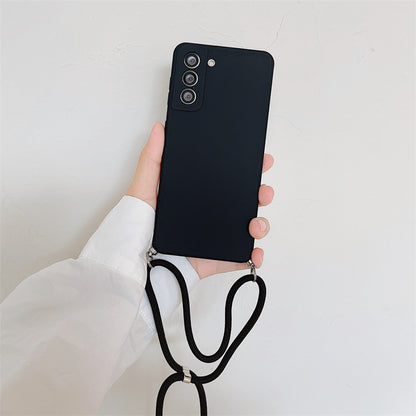 Straight Edge Silicone Lanyard All-Inclusive Phone Case