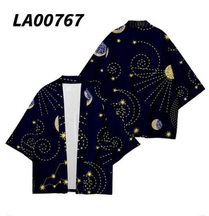 Daisy Print Sleeve Shirt Robe Cardigan Loose Large Size
