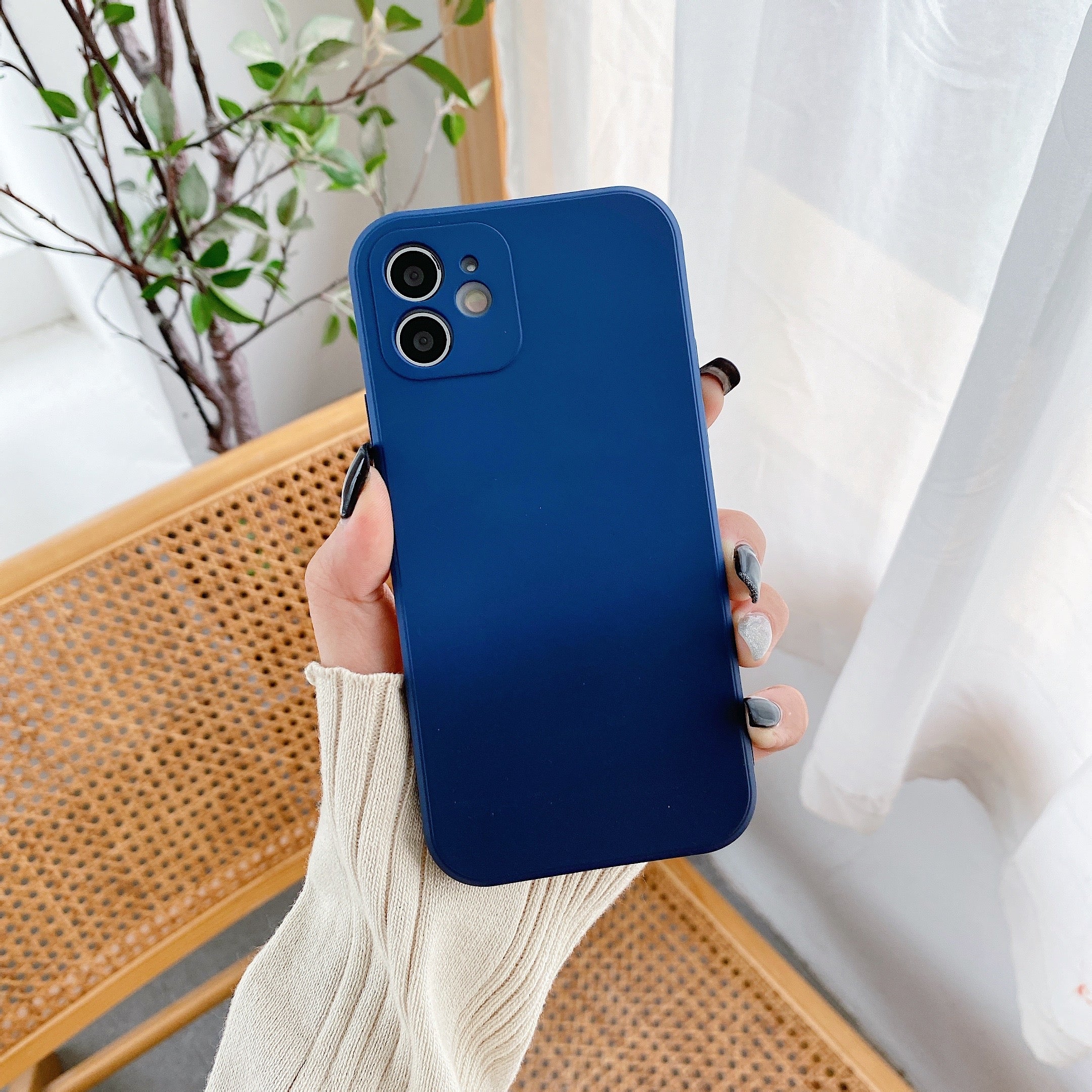 Same Color Gradient Simple Mobile Phone Case Shatterproof