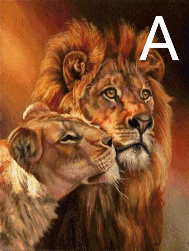 5D Diamond Embroidery Lion Animal CrossStitch