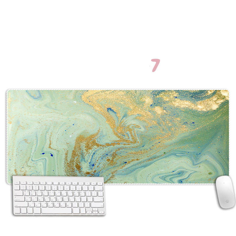 Abstract Marble Mouse Pad Thickened Overlock Large Simple