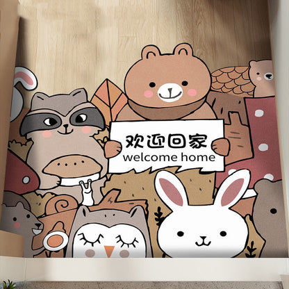 Home Bedroom Bathroom Door Printed Floor Mat