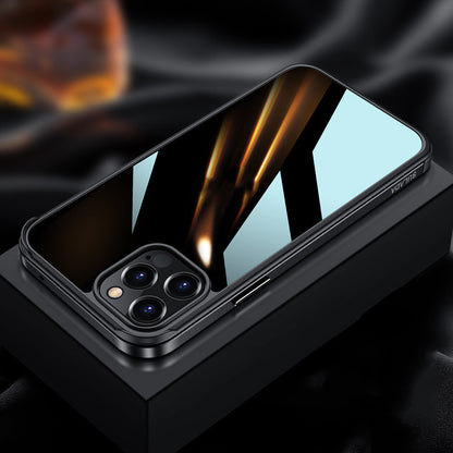 Metal Frame Phone Case Transparent Anti-Drop Nano Glass