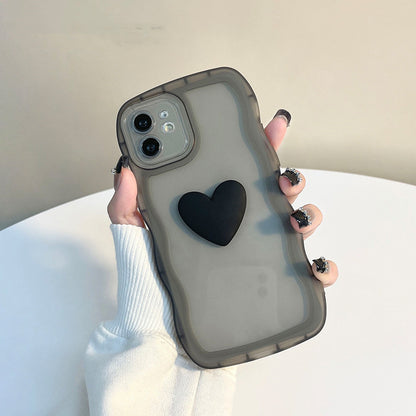 Mobile Phone Case Three-dimensional Love Wave Pattern Anti-fall Protective Cover