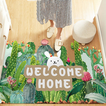Home Bedroom Bathroom Door Printed Floor Mat