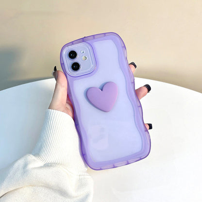 Mobile Phone Case Three-dimensional Love Wave Pattern Anti-fall Protective Cover