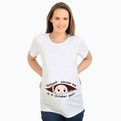 Baby Print Short Sleeve T-shirt Women&