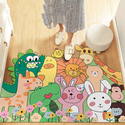 Home Bedroom Bathroom Door Printed Floor Mat