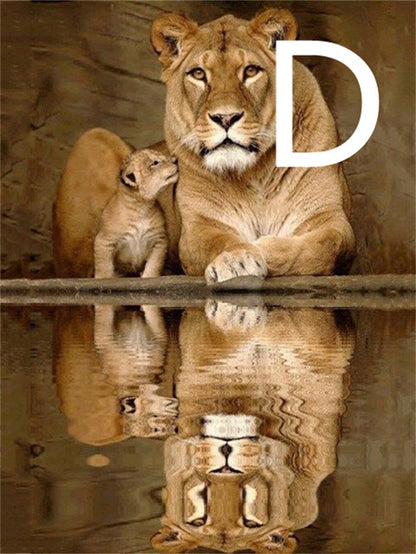5D Diamond Embroidery Lion Animal Cross Stitch