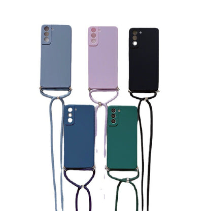 Straight Edge Silicone Lanyard All-Inclusive Phone Case