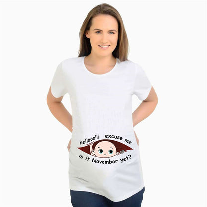 Baby Print Short Sleeve T-shirt Women&