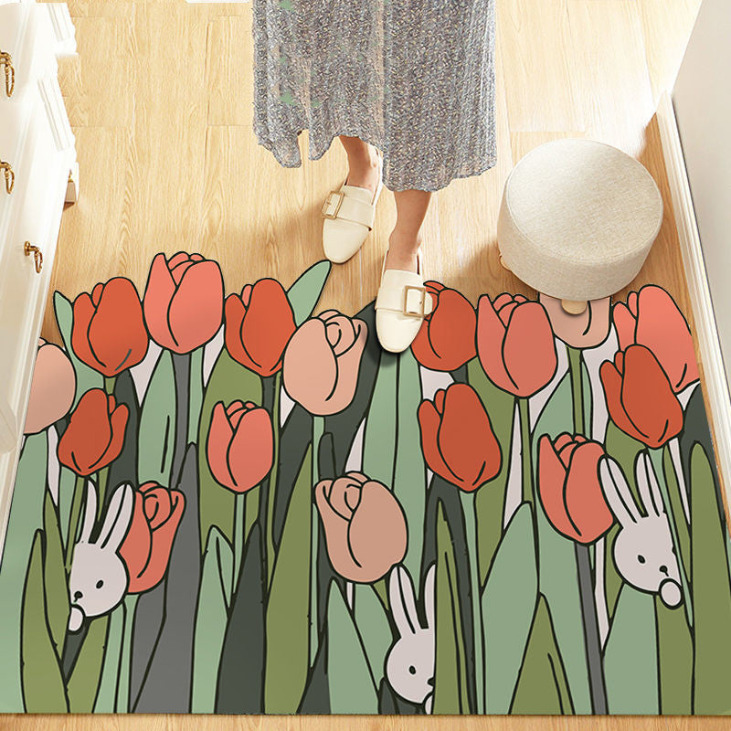 Home Bedroom Bathroom Door Printed Floor Mat