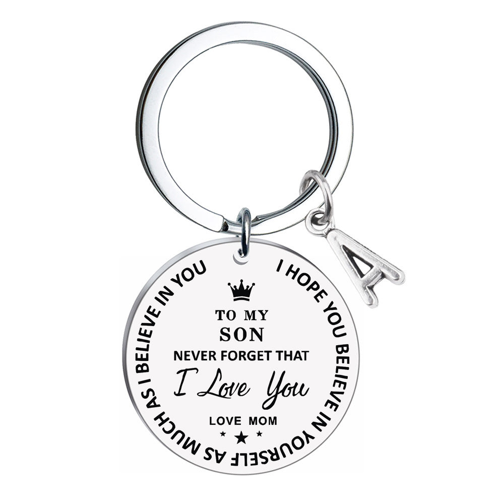 Stainless Steel Jewelry Round Brand Keychain