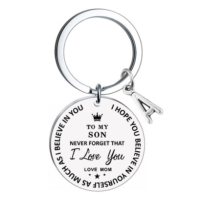 Stainless Steel Jewelry Round Brand Keychain