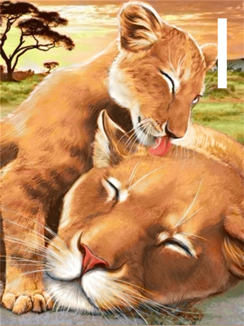 5D Diamond Embroidery Lion Animal Cross Stitch