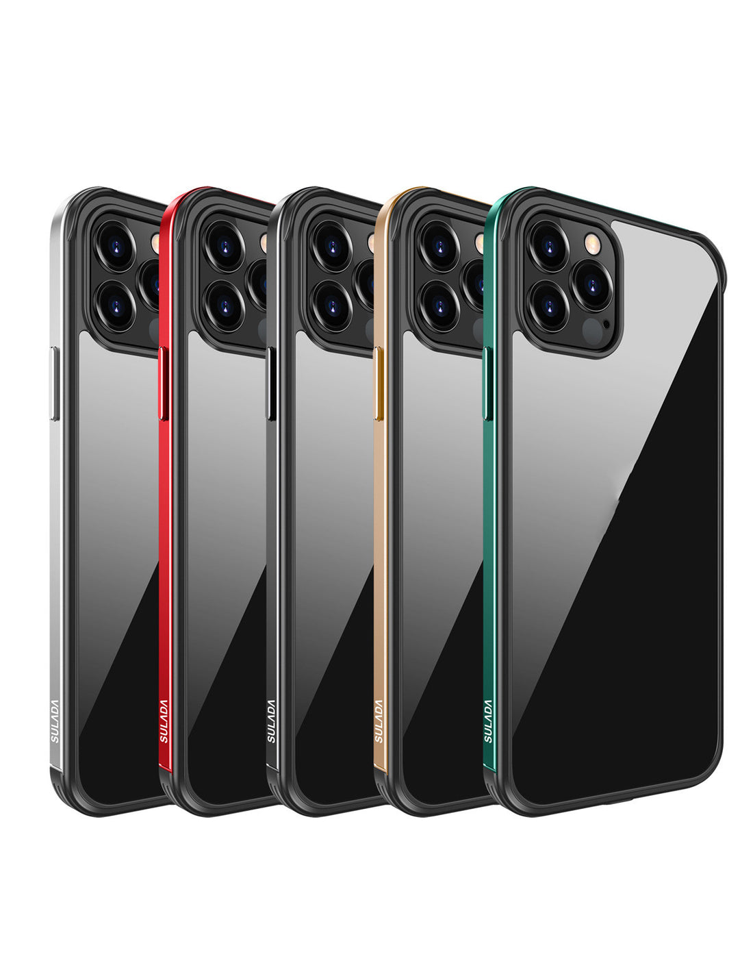 Metal Frame Phone Case Transparent Anti-Drop Nano Glass