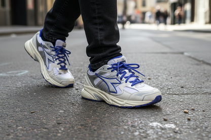Diadora Retro Runner – Silver &amp; Blue
