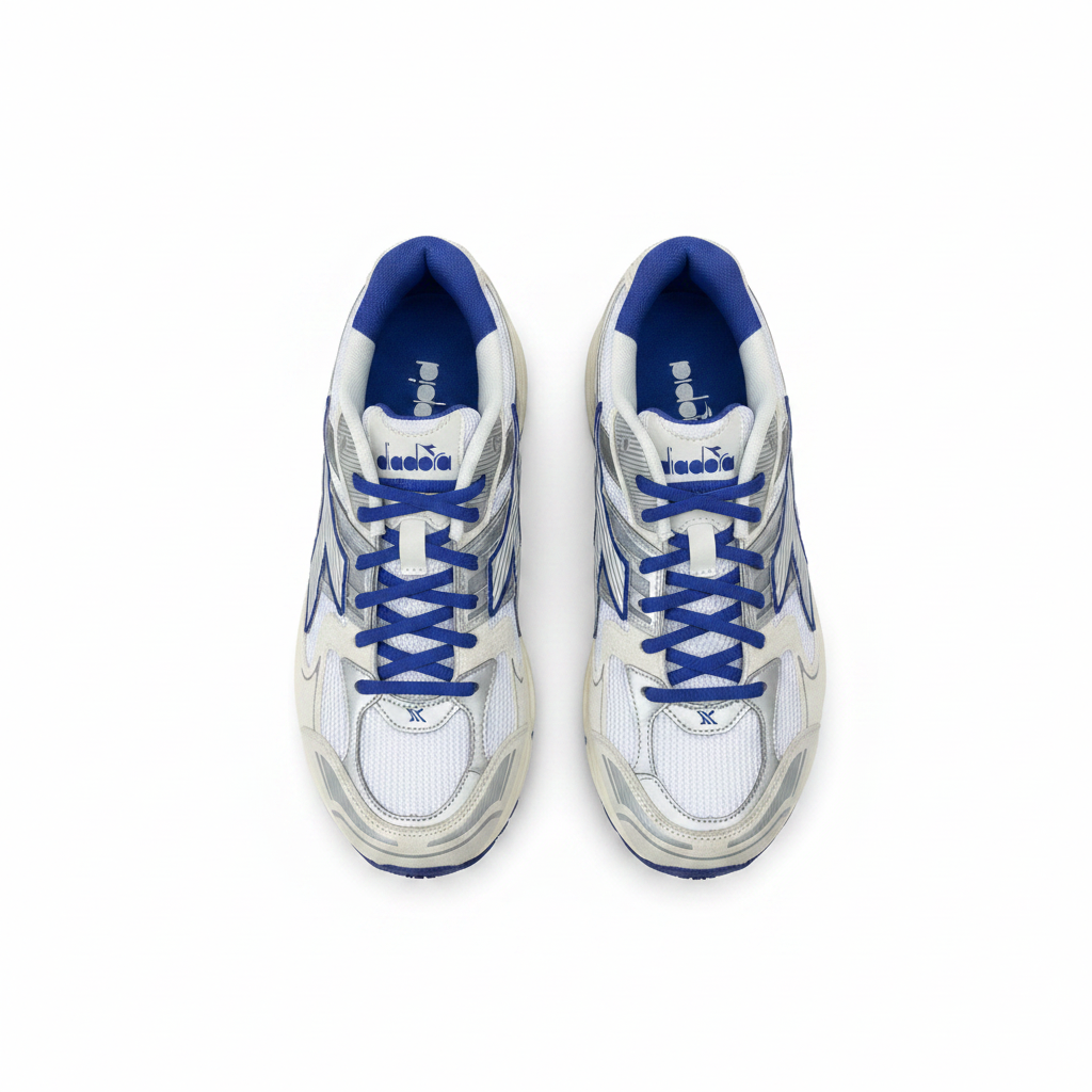 Diadora Retro Runner – Silver &amp; Blue