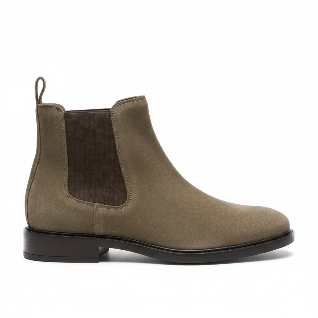 Zara Suede Chelsea Boots – Taupe