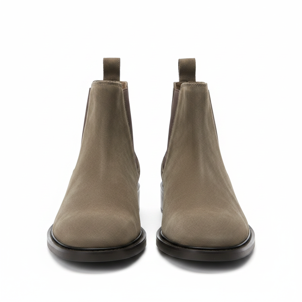 Zara Suede Chelsea Boots – Taupe
