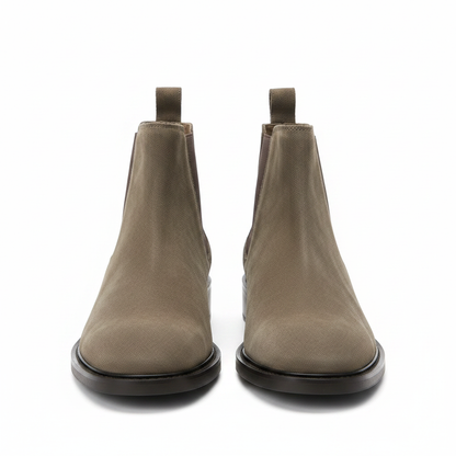Zara Suede Chelsea Boots – Taupe