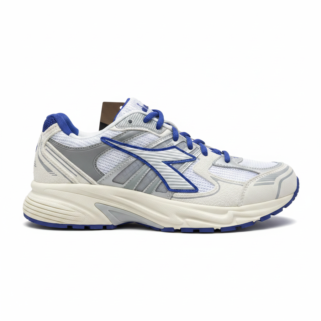 Diadora Retro Runner – Silver &amp; Blue